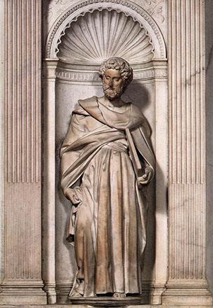 St Paul in marble by Michelangelo