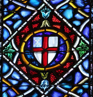 Seal of the Episcopal church in Stained Glass