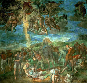 Conversion of Saul, by Michelangelo Buonarroti.