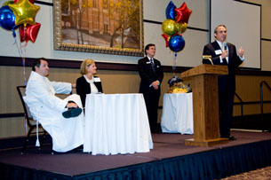 The short program at the reception.