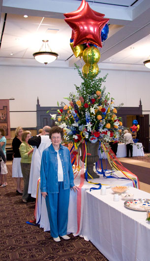 The centerpiece at Rev. Levenson's reception.