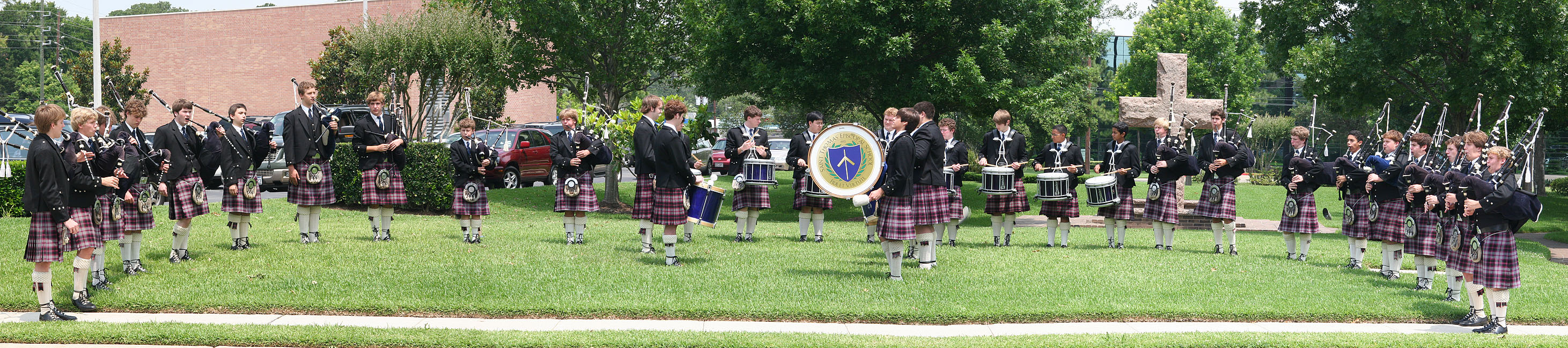 The St. Thomas Episcopal School Pipe Band.