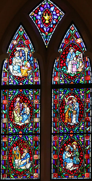 Beautiful stained glass window from the New Church.