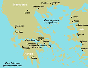 Map of Greece in Pauls time