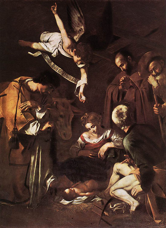  Nativity with St. Francis and St. Lawrence by Caravaggio