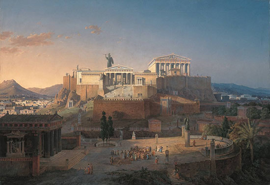 Acropolis from the Areopagus, Leo von Klenze