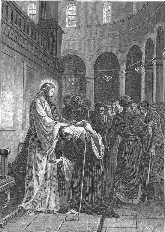Jesus heals an Aged Woman, Alexandre Bida