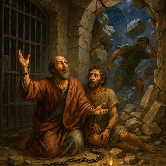 St Paul in jaiil in Macedonia