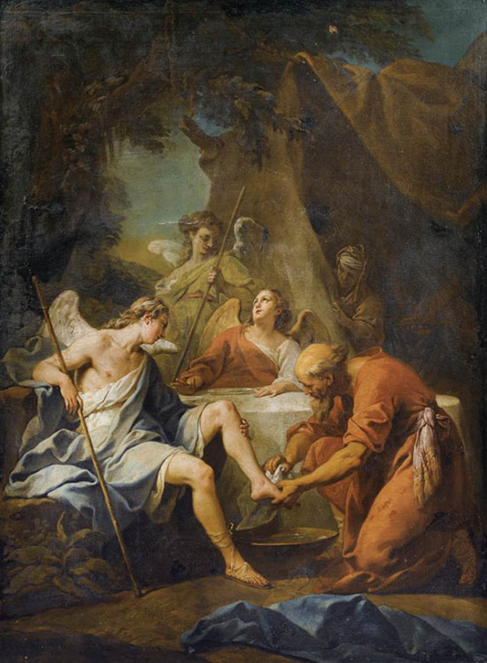 Abraham and the Three Angels, Restout