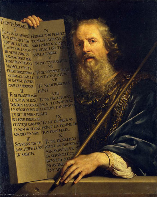 Moses with the  10 Commandments