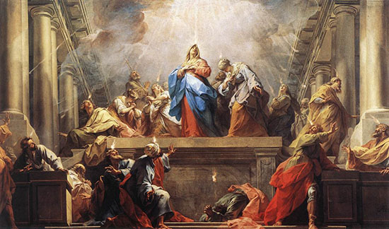 Pentecost = by Jean II Restout