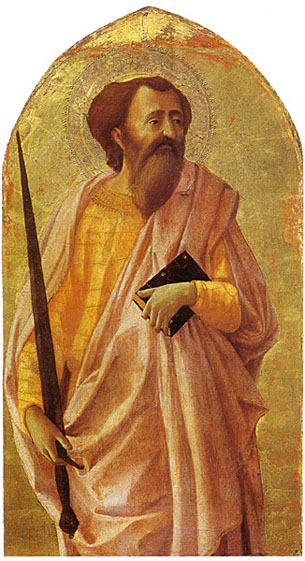 St. Paul on cloth, one of 11 panels.