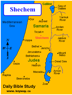 Map of Shechem